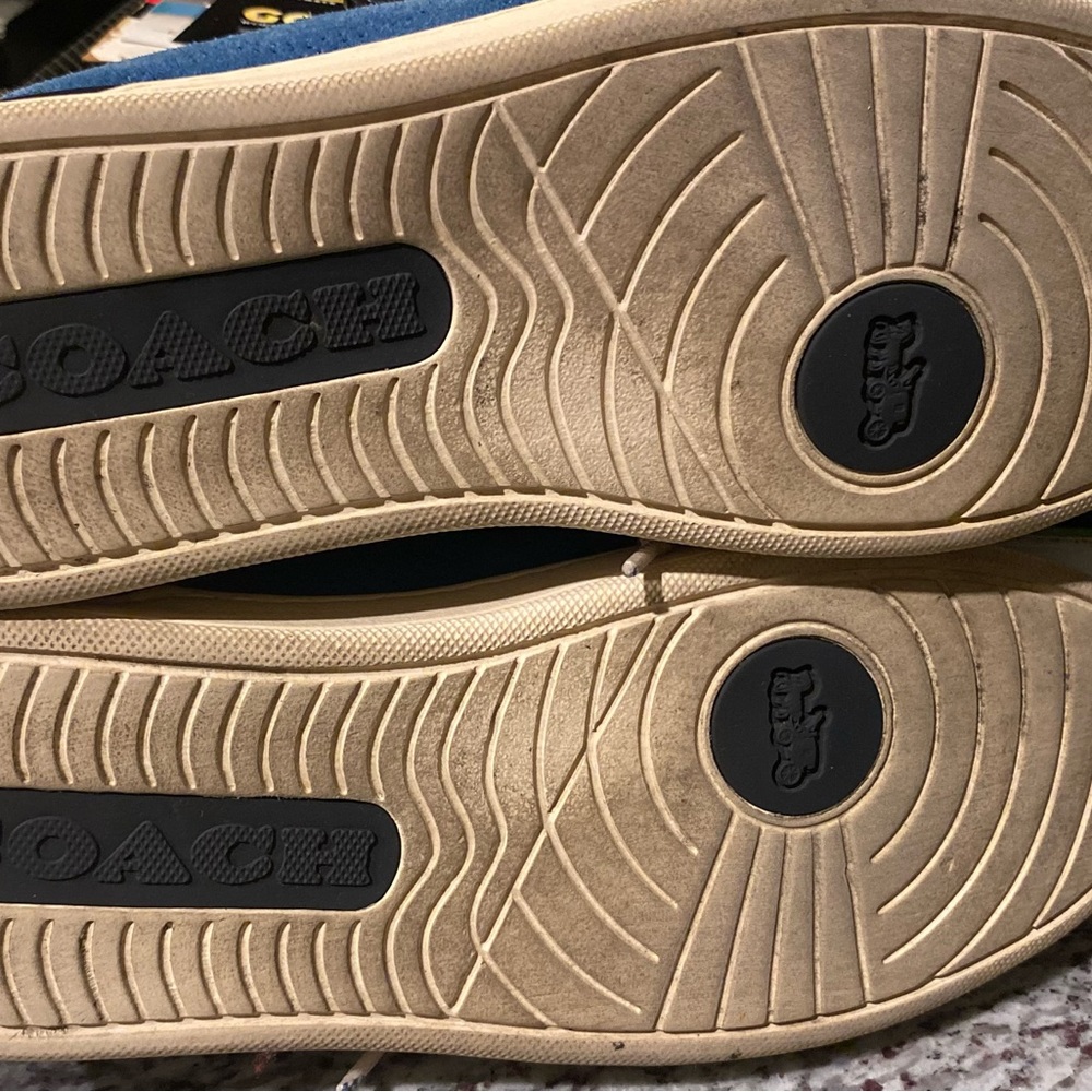 A Nice pair coach blue suede sneakers - Picture 4 of 5